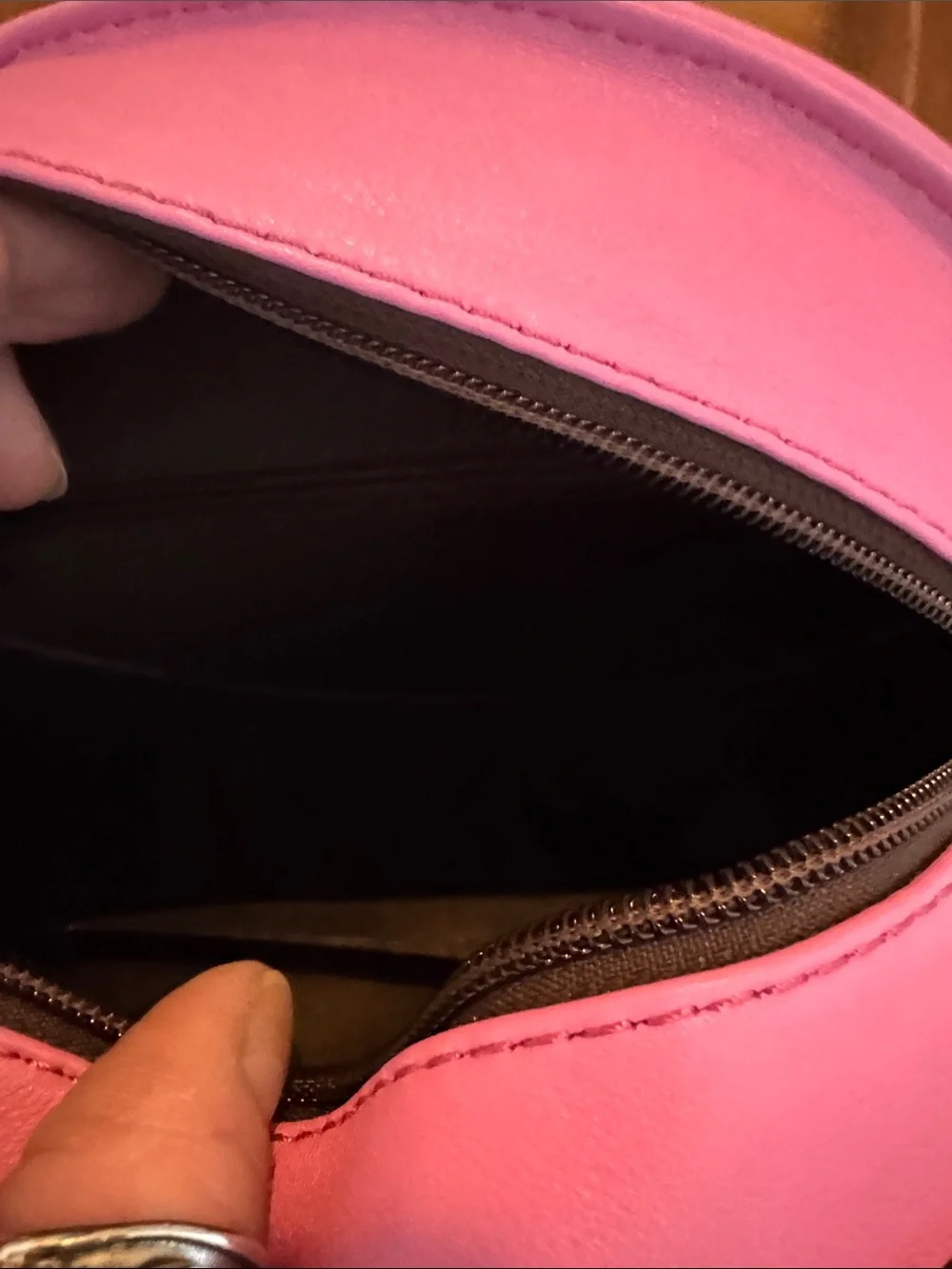Round Pink Floral Tooled Fringe Crossbody Bag